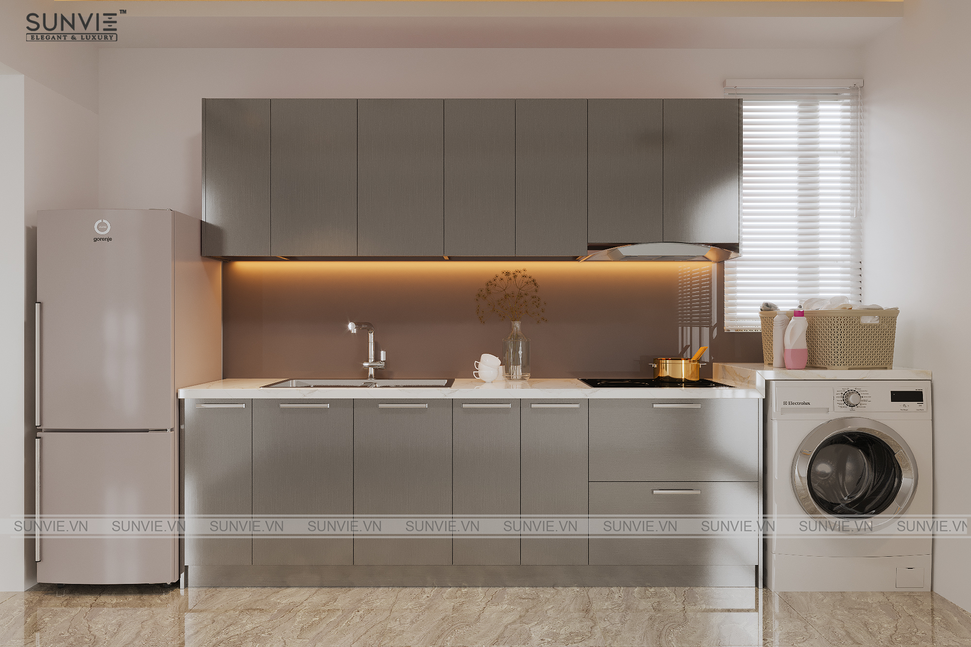 Mẫu tủ bếp SVE I25