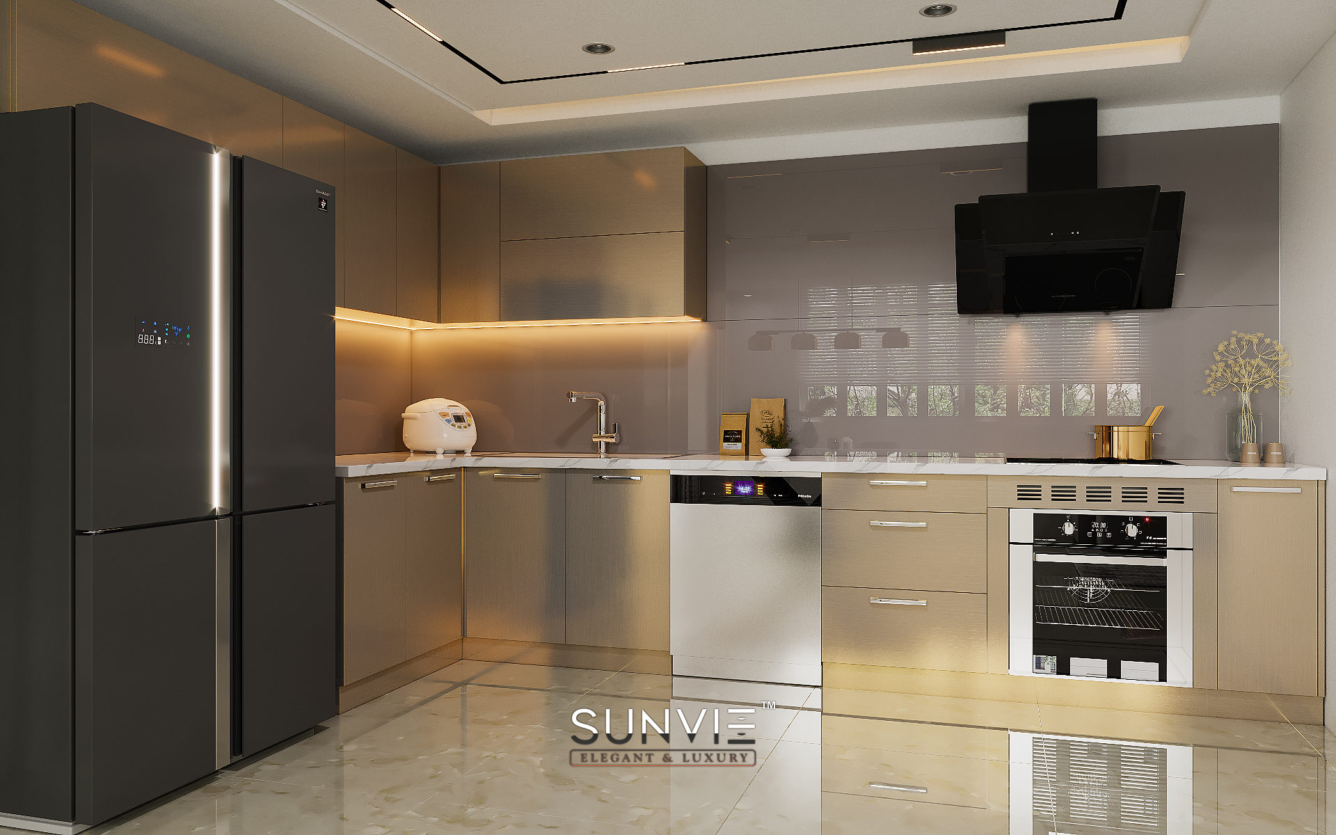 Mẫu tủ bếp SVE L2538