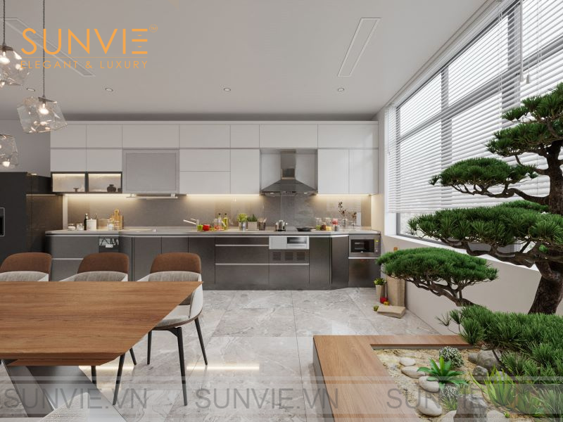 Dự án tủ bếp inox 3 lớp tại FLC Mỹ Đình, Hà Nội