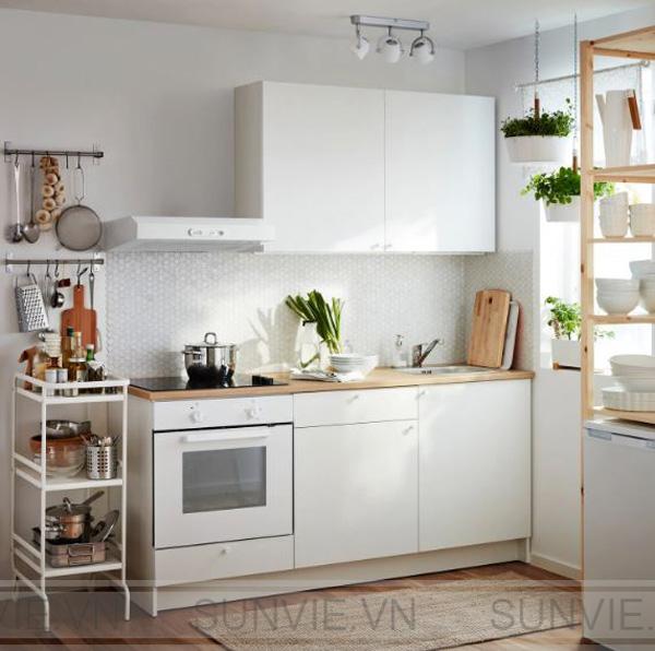 Mẫu tủ bếp inox mini phù hợp với các gian bếp nhỏ