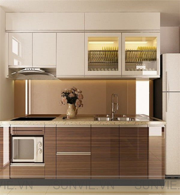 Mẫu tủ bếp inox mini đang là xu hướng phù hợp với các gian bếp nhỏ