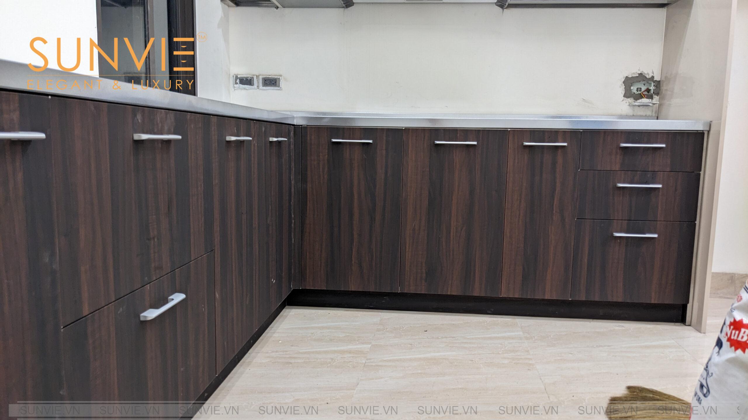 Chi tiết toàn bộ tủ bếp dưới