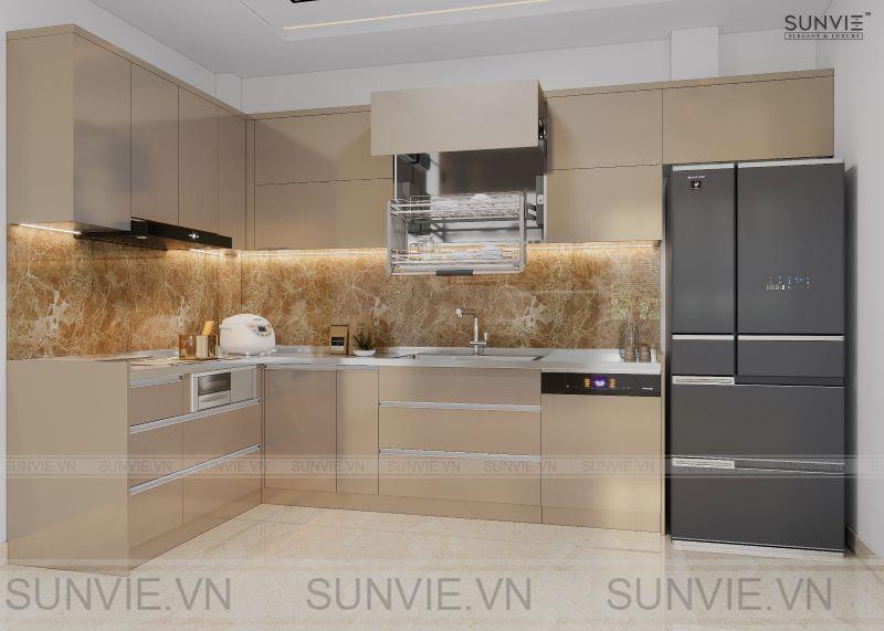 Tủ bếp inox mang đến giải pháp tiết kiệm không gian