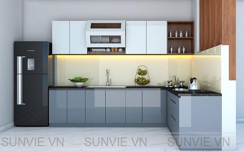 Tủ bếp nhựa phù hợp với hộ gia đình có ngân sách hạn chế