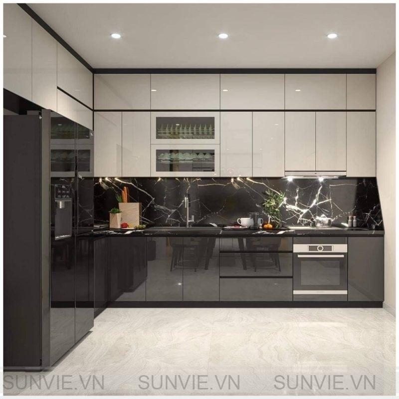 Ưu điểm của tủ bếp acrylic