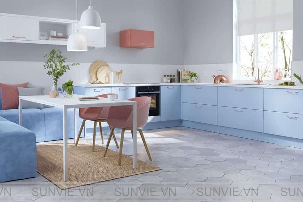 Màu sắc tủ bếp phù hợp với gia chủ mệnh Mộc