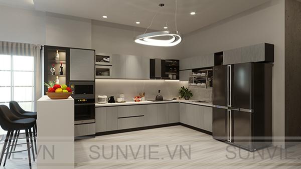 So sánh tủ bếp acrylic và laminate: Ưu và nhược điểm
