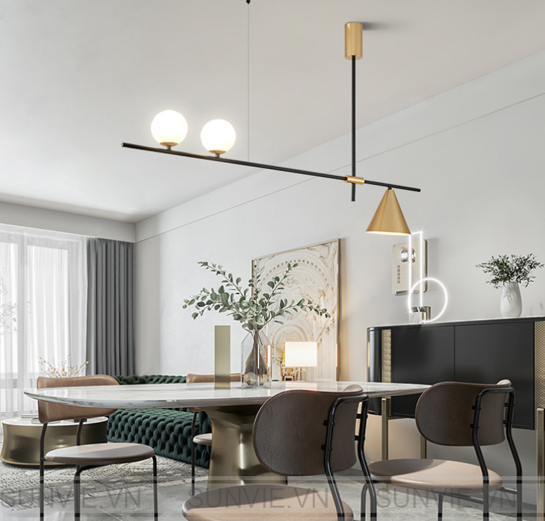 Đèn thả phòng ăn decor hiện đại