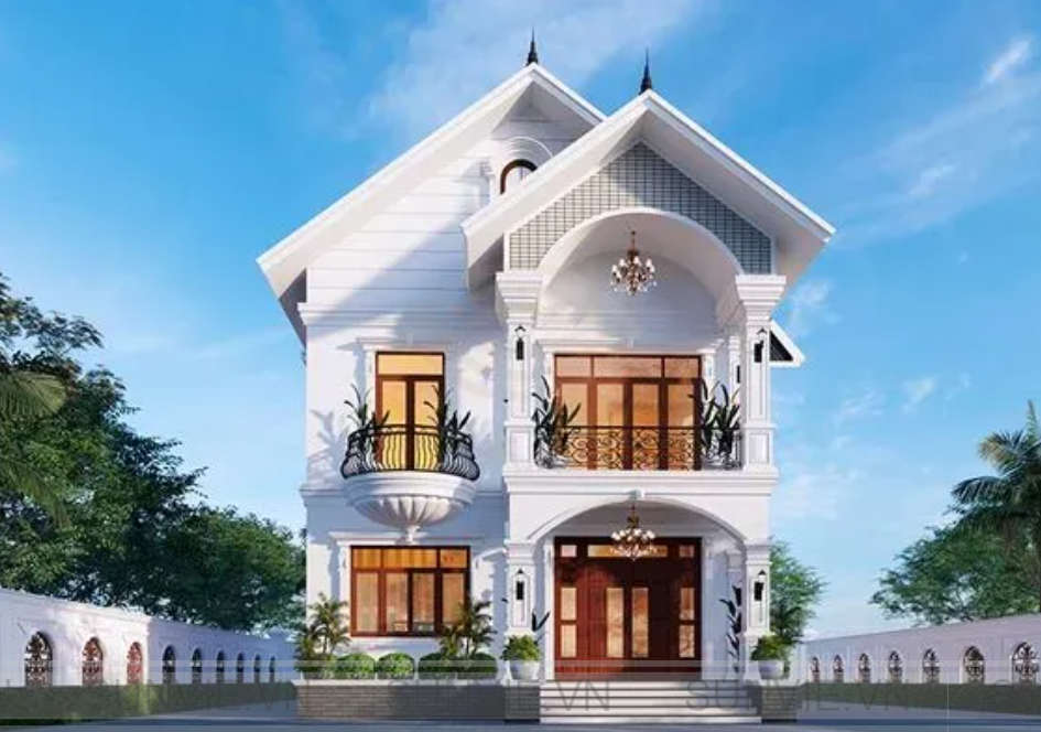 Nhà cấp 4 chữ L tân cổ điển sang trọng