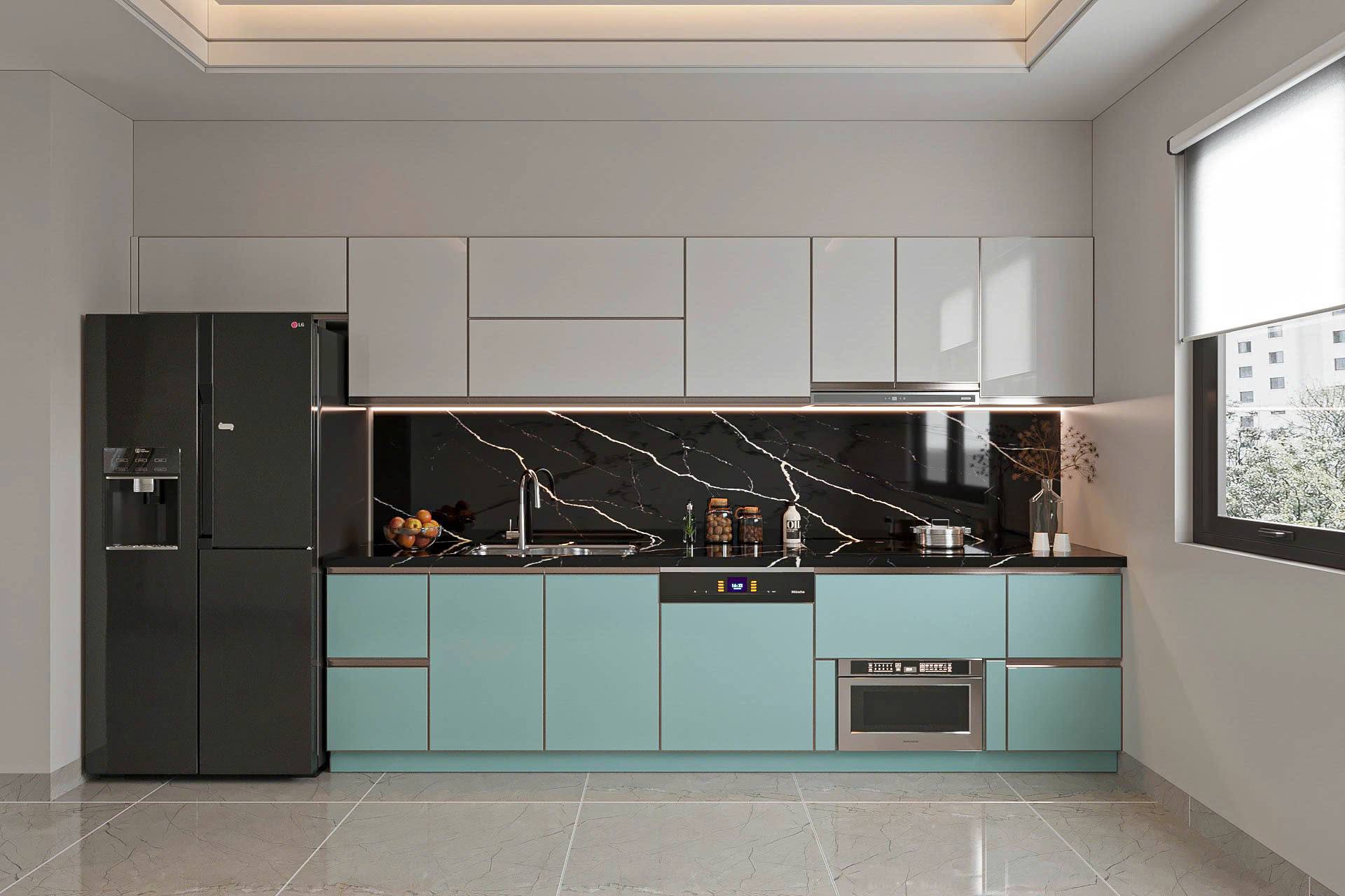 Dự án thiết kế tủ bếp inox gia đình anh Thịnh - Mậu Lương